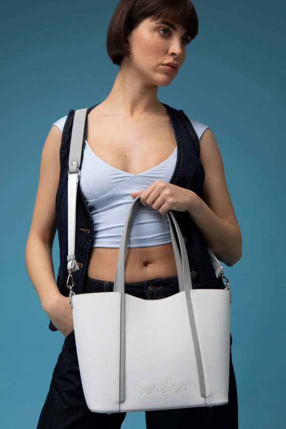 BENETTON 1586 BEYAZ/A.GRİ - 2